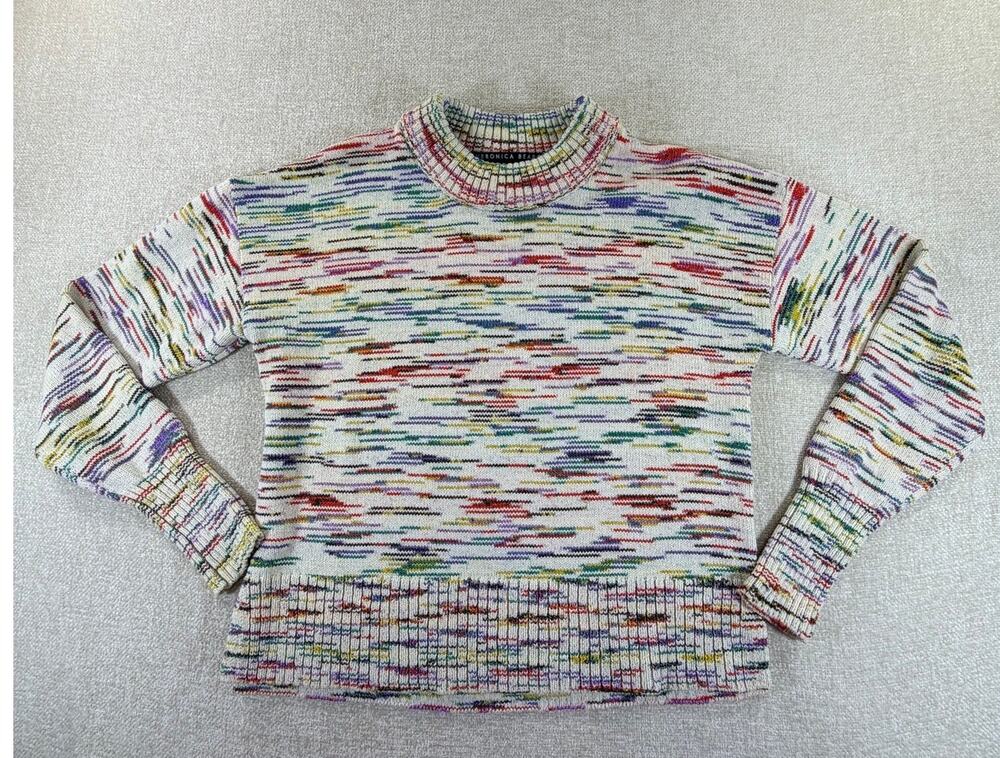 Veronica Beard Jeans Womens Large Multicolor Gerona Long Sleeve Sweater Pullover